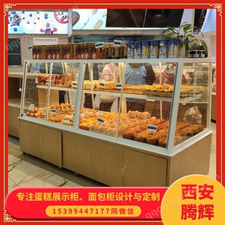 实木糕点展示柜 商用蛋糕面包柜 桃酥展柜陈列货架 面包柜定制价格