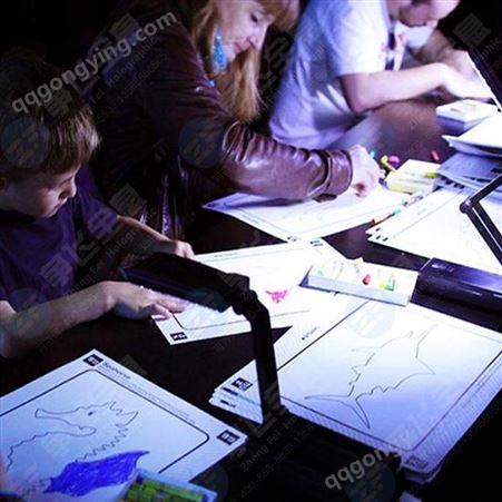 争飞全息 神笔画画 涂鸦3D地面互动投影系统 数字展厅 儿童科普展馆