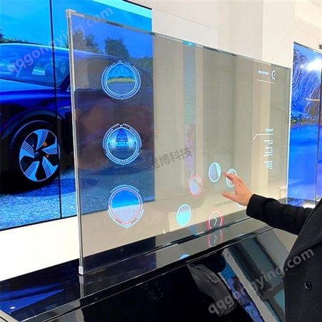 KUANBO宽博 55寸透明液晶拼接屏 透明展示机柜 智能触控设备 厂家设计直销