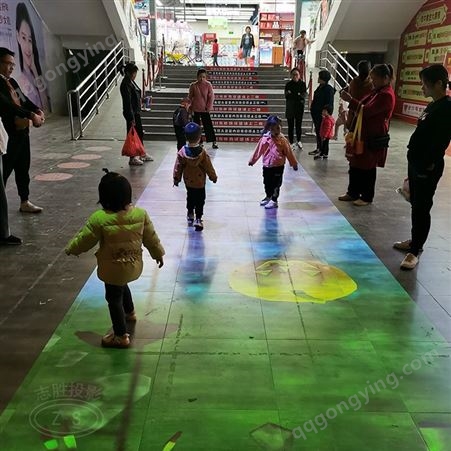 地面全息投影 地面互动投影厂家 商场儿童地面投影游戏