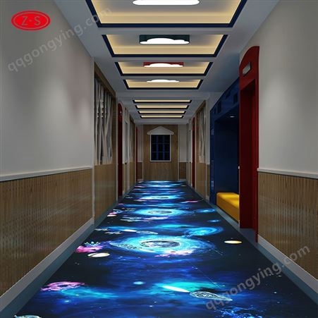 走廊过道通道互动游戏投影厂家 5D立体地面全息投影价钱