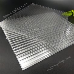 阳光板透明工程阳光板户外雨棚UV涂层防紫外线阳光板 中空卡布隆板