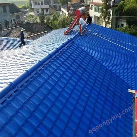 ASA合成树脂瓦 屋顶加厚耐老化蓝色树脂瓦 工厂批发仿古琉璃瓦