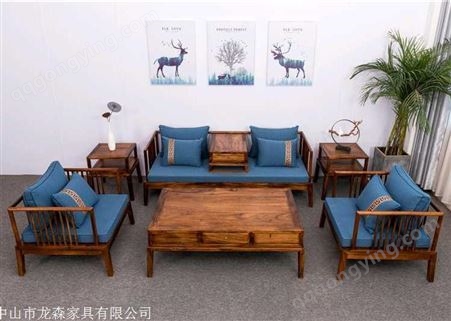 青海 新中式客厅沙发背景墙 南美黑胡桃木价格 启航木业