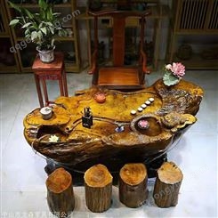 广州 什么是金丝楠木 根雕小茶桌价格 支持订做