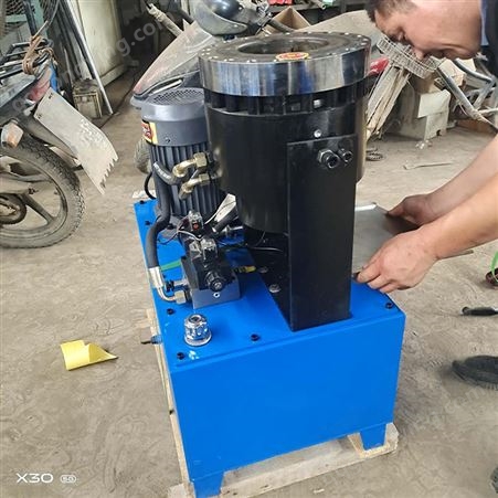 腾拓 小型液压油管压管机 全自动钢管缩管机 铝管缩口机