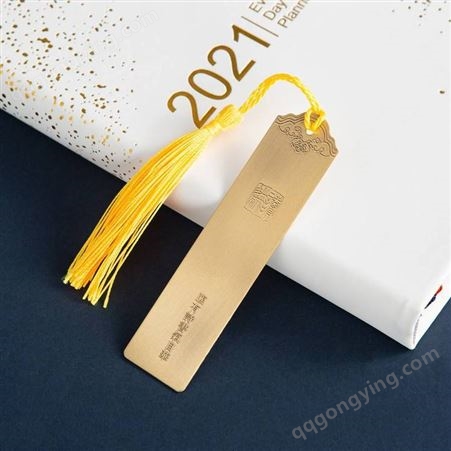 复古风创意礼品金属黄铜书签定制 学校毕业典礼不锈钢书页夹