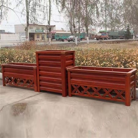 塑木花箱 户外大号种植箱木塑花盆正方形庭院公园工程种树花槽