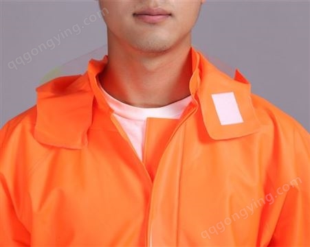 橘红色pvc双层分体雨衣 户外反光套装 凯德服饰