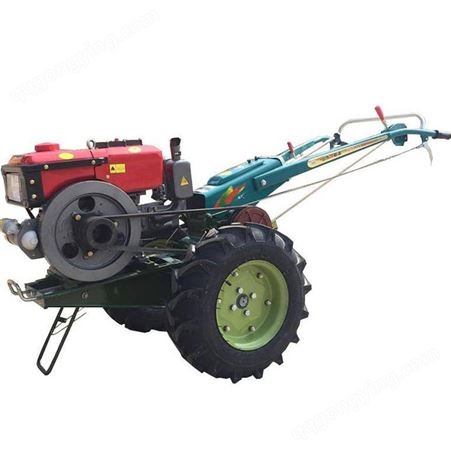 果园10马力柴油拖拉机 带座手扶旋耕机 开沟施肥回填机