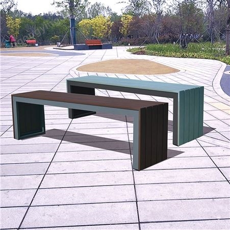 新实木公园椅防腐铁艺长椅