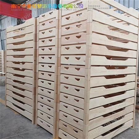 广西桂林供应简约风樟子松儿童木质床 幼儿园学校午睡多层床