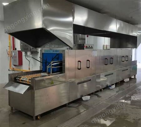 长龙式全自动洗碗机 适用于食堂，宾馆餐厅学校食堂工厂
