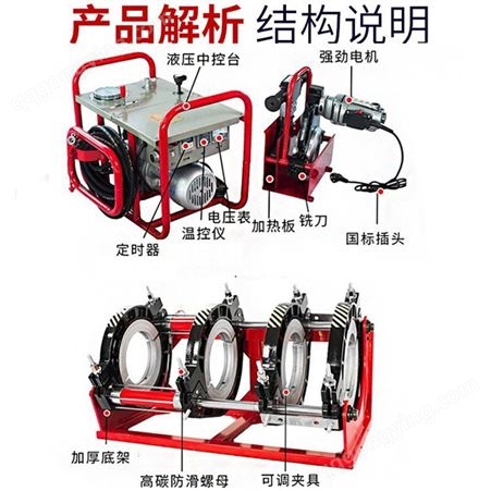 pe管热熔机 手摇式对焊机熔接机 全自动液压热熔焊机