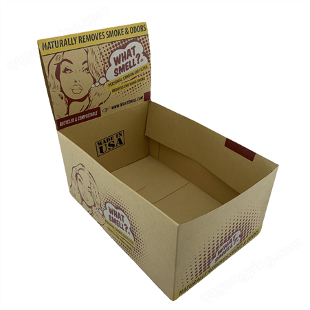 定制超市粽子纸货架挂钩口罩纸展架PDQ日用品展示架瓦楞展示盒