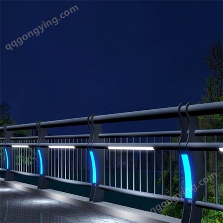 景观灯光护栏 复合管桥梁防护栏杆 不锈钢材质 美观耐用
