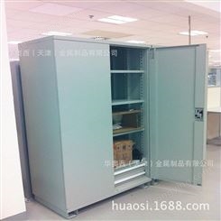 天津储物柜生产厂家华奥西定制抽拉层板置物柜 透明储物柜 特殊置物柜