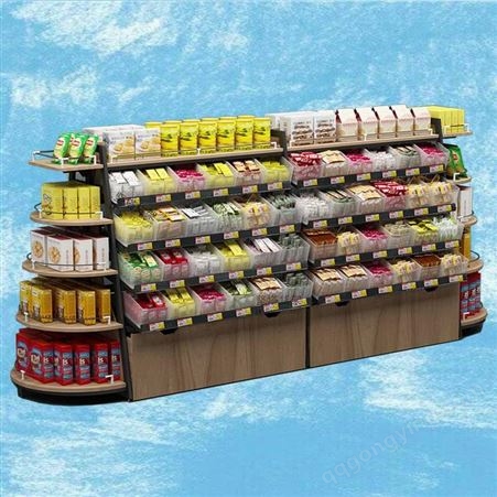 坚塔梯形散称四层设计零食店货架