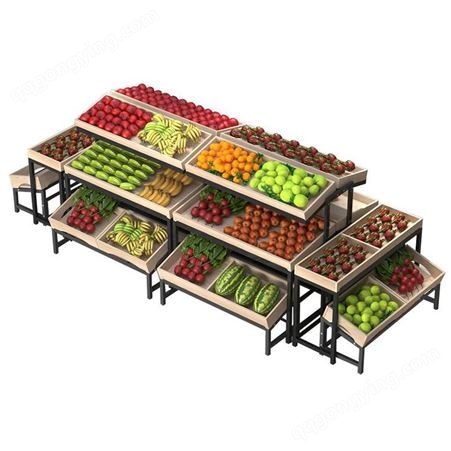 果蔬货架定制 水果展示架 水果展柜生产厂家 杭州坚塔货架