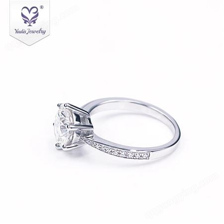 S925银戒指创意个性定做镶钻镀18K金戒指可定制