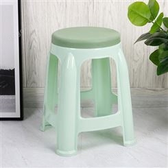 塑料凳批发加厚成人家用客厅卧室时尚创意高凳客厅厨房塑胶圆凳