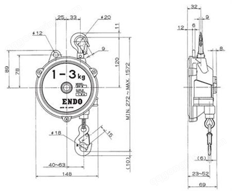 厂家批发塔式流水线平衡器 弹簧平衡器拉力弹簧自锁自控3-5kg