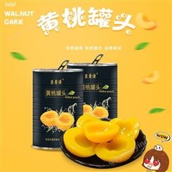 黄桃罐头巨鑫源厂家直供可批发生产出售即食食品