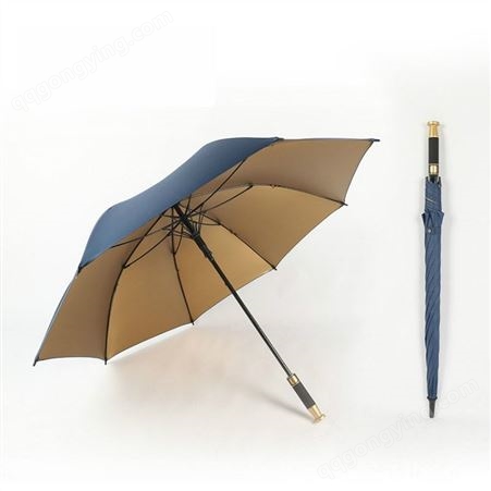 雨伞定制 礼品伞 纯色商务长柄伞 全玻纤自动高尔夫伞