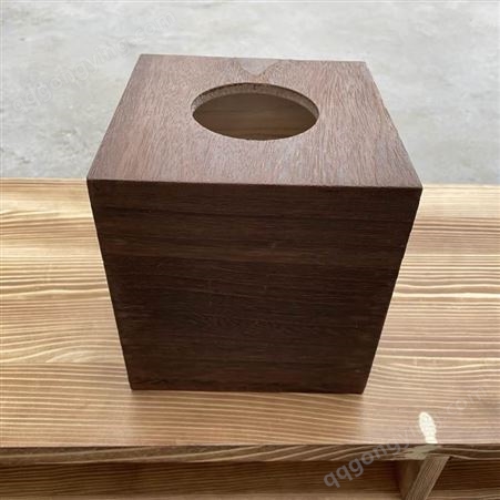 天然木材定制茶叶盒 木质储物盒 原木烤色烫印木包装盒