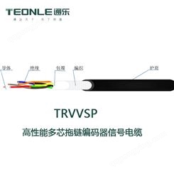 通乐线缆TEONLE伺服信号反馈线TRVVSP2*2*0.3拖链电源线