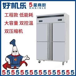好机乐商用四门冰箱 大型立式四门冰柜价格
