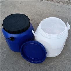 50升广口塑料桶 庆诺50L螺旋盖塑料桶生产厂家 50KG商检证出口桶