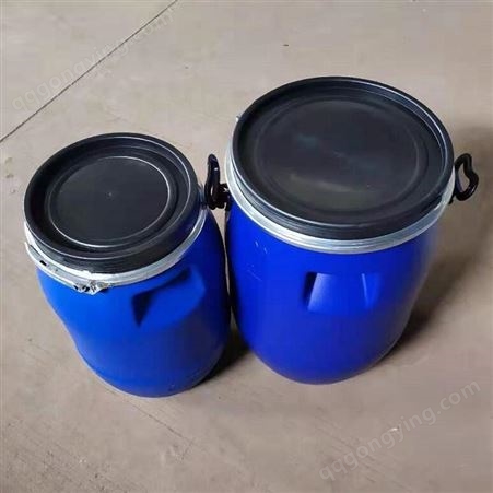 邢台50升抱箍桶 庆诺PE材质50L包箍塑料桶 开口塑料桶厂家