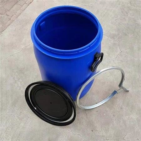 邢台50升抱箍桶 庆诺PE材质50L包箍塑料桶 开口塑料桶厂家