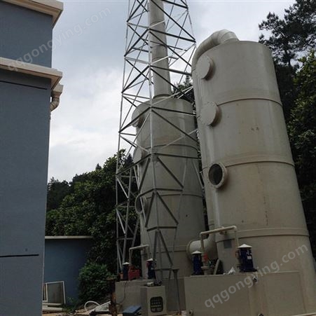 专业废气处理设备 废气喷淋塔 不锈钢废气喷淋塔