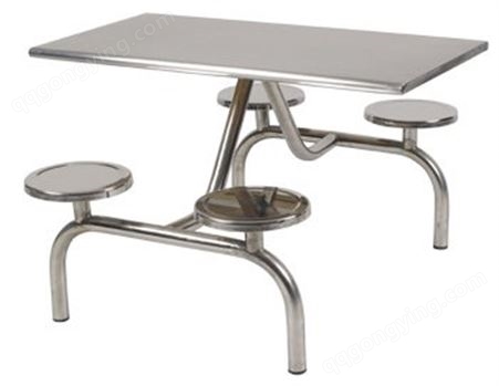 不锈钢4人餐桌椅 商用 食堂不锈钢餐桌椅