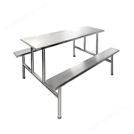 不锈钢4人餐桌椅 商用 食堂不锈钢餐桌椅