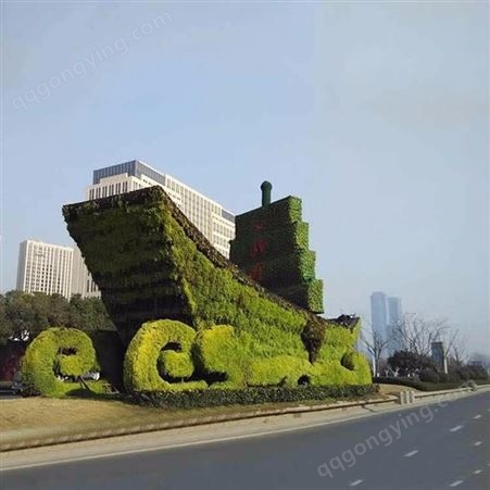 花坛造型雕塑 城市绿雕 昆明仿真植物雕塑厂家