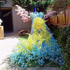 室内花孔雀 用花制作的孔雀雕塑哪里卖昆明仿真花制作