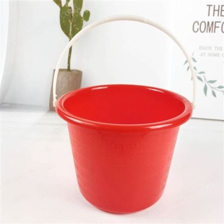 便携手提带盖塑料小水桶 油漆涂料农用小红桶 鸡蛋草莓采摘桶