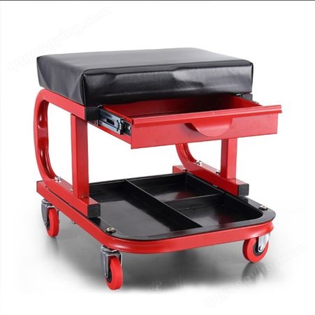 汽车修理凳带万向脚轮方便移动双层置物大储存空间大容量