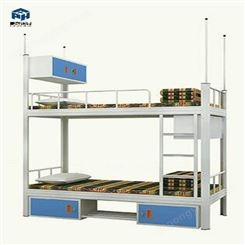 员工民用宿舍床 高低床百利德双层铁架床优惠出售供应商 钢木双层床