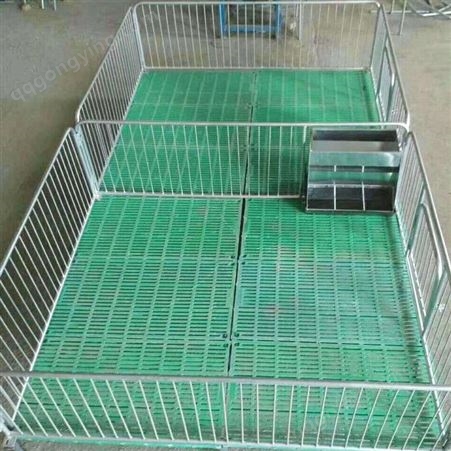 仔猪镀锌保育床 养猪设备双体复合漏粪板保育床 猪用保育床