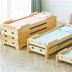 幼儿园小床 儿童实木床 专用单人叠叠床 托管班小床 小学生午休床