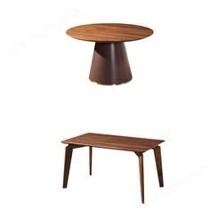 黑胡桃实木餐桌 商升 黑胡桃实木餐椅 生产