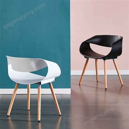 现代简约家用椅子塑料北欧网红餐椅靠背凳子休闲椅书桌椅洽谈桌椅