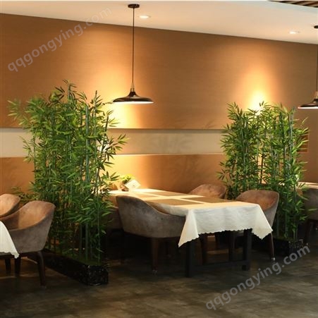 仿真竹子隔断屏风假竹子环保酒店装饰竹叶室内室外造景植物背景墙