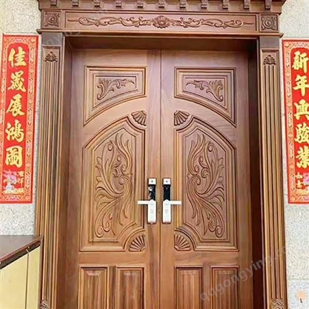 定制柚木门 实木复合门生态门 森雕室内门 广州烤漆免漆门
