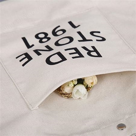 制作帆布袋厂家定制广告宣传棉布袋帆布手提大容量单肩包加印LOGO