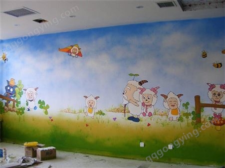 幼儿园墙绘  彩绘背景墙   客厅墙体彩绘  文化墙彩绘  石家庄墙体彩绘